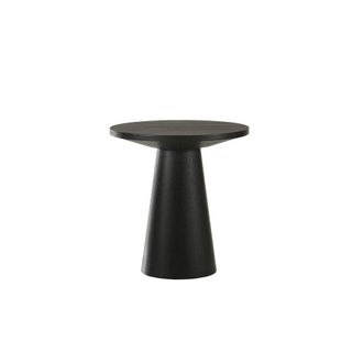 Best Master Furniture Terra Transitional Round Console Table with Pedestal Base, Ebony Black
