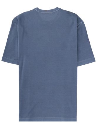 Moncler Logo Cotton T-Shirt - Blue