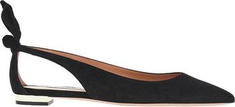 Aquazzura Bow Tie suede leather ballet flats Woman 36