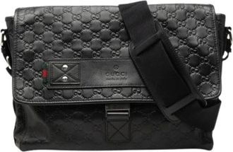 Gucci unisex, Pre-owned, Zwart, Maat: ONE Size Leer