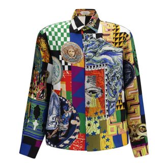 Versace Regular fit overhemd van bedrukte zijden twill - Heren - Overhemden - Veelkleurig - Maat: M Zijde