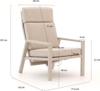 Manifesto Furniture Manifesto Alzano lounge tuinstoel verstelbaar