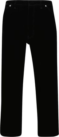 Prada Fluwelen denim jeans met wijde pasvorm - Heren - Regular Fit Jeans - Zwart - M - Denim - Jeans