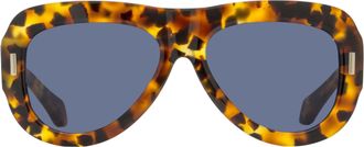 Ferragamo SF2029SE Thick-Rimmed Pilot Sunglasses - Tortoise