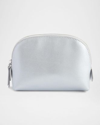 Royce Leather Monogrammed Compact Leather Cosmetic Bag
