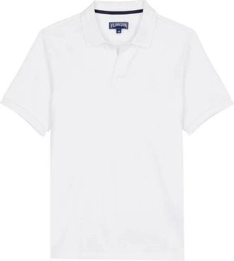 Vilebrequin Palatin Katoen Piqu&eacute; Polo Shirt - Heren - Polos - Wit - L - Katoen - Tops