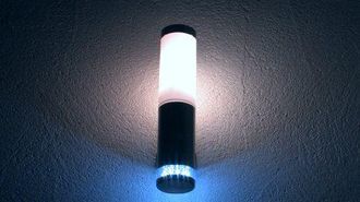 Brilliant Bole Aplique De Pared De Acero Inoxidable Para Exterior Con Detector