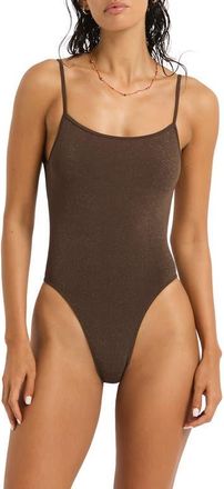 Bond-Eye Low Palace One-Piece Swimsuit in Walnut at Nordstrom