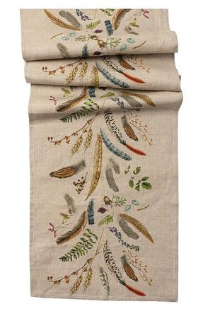Juliska Forest Walk Linen Table Runner in Caf Au Lait at Nordstrom
