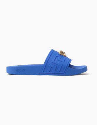 Versace Mens MEDUSA SLIDERS - Blue - Size: 11