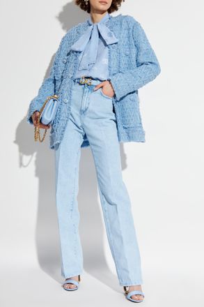 Dolce & Gabbana Jeans With Logo, Womens, Light Blue