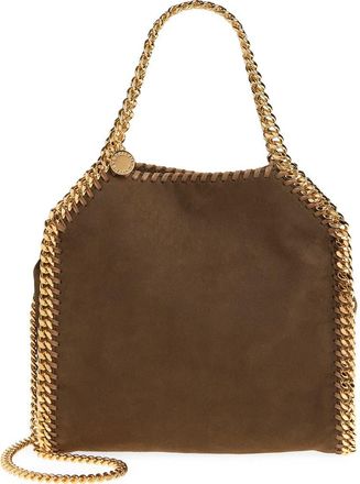 Stella McCartney Mini Falabella Faux Suede Crossbody Bag in Moka at Nordstrom