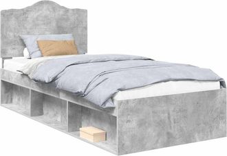 vidaXL Bed Frame Concerte Grey 90 x 190 cm Solid Pine Wood vidaXL