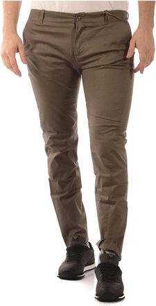 Daniele Alessandrini Jeans - Heren - Chinos - Bruin - M - Katoen - Broeken