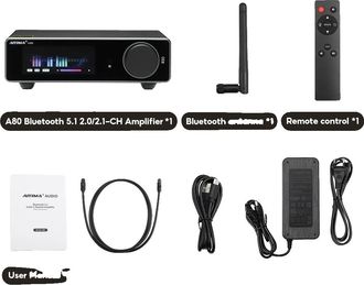 OEM Amplificador De Potencia Est&eacute;reo, Audio De Alta Resoluci&oacute;n, M&uacute;ltiples Entradas, A80 Con 48v 5a Ue