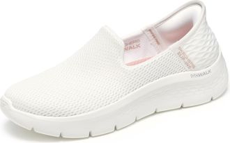 Skechers Womens Go Walk Flex Relish Slipper, Off White Textile/Trim, 4.5 UK