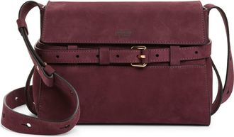 Moschino Tie Me Suede Shoulder Bag in Wine at Nordstrom
