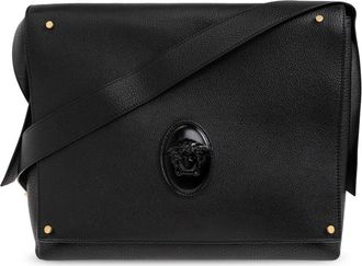 Versace Lou Leren Schoudertas - Heren - Schoudertassen - Zwart - ONE Size - Leer - Tassen