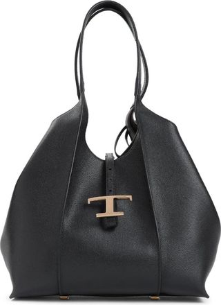Tod's T Timeless Tote - Dames - Shoppers - Zwart - ONE Size - Leer - Tassen