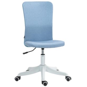 HOMCOM Silla de oficina 53x43x93 cm azul claro