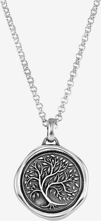 Dower & Hall Mens Tree of Life Talisman Necklace in Sterling Silver at Nordstrom, Size 22