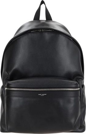 Saint Laurent City Rugzak - Heren - Rugzakken - Zwart - ONE Size - Leer - Tassen