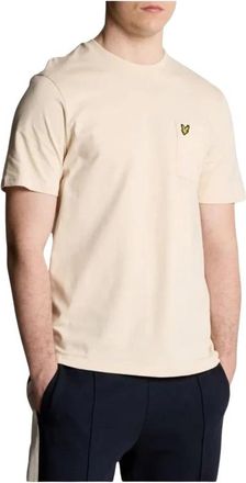 Lyle & Scott Ts 2022V T-shirt - Heren - T-shirts - Beige - S - Katoen - Tops