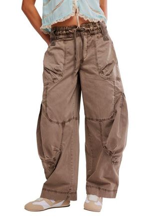 Free People Onset Cotton Twill Parachute Pants in Dusted Cocoa at Nordstrom, Size X-Large