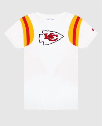 Starter Womens Kansas City Chiefs Short Sleeve Crew Neck Shirt In White