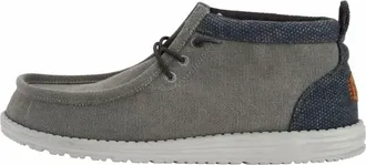 Hey Dude Mens Wally Mid Boot Shoe In Grey/black