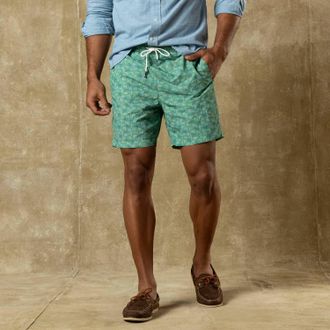 Duck Head Sailport Swim Short In Aspen Green