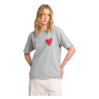 Kocca T-Shirts, female, Gray, Size: XL T-shirt with heart print