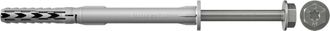 Fischer 50x Taco De Cuello Largo Sxr 10 X 100 Mm Fus Tornillo Hexagonal Con Arandela De Acero Inoxidable A4 - 46342