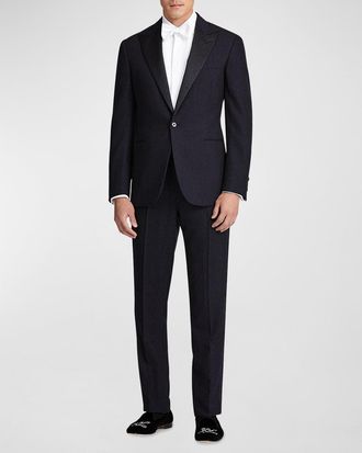 Ralph Lauren Purple Label Mens Barathea Solid Wool Tuxedo