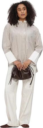Co'Couture Avara CC Streep Shirt - Dames - Overhemden - Wit - S - Overhemden