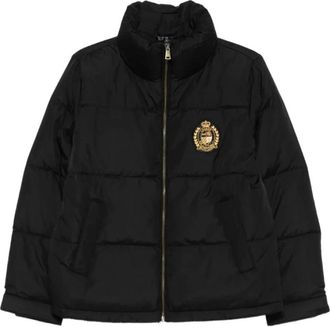 Ralph Lauren Sh Pfr W Ncr Ge&iuml;soleerde Jas - Dames - Gewatteerde jassen - Zwart - L - Leer - Jassen