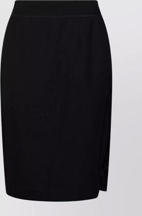 Maison Margiela high-waisted satin midi skirt slit detail