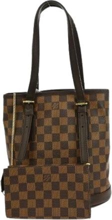 Louis Vuitton Pre-owned Bucket Bags, female, Brown, Size: ONE SIZE Pre-owned Vintage Canvas Bucket Bag