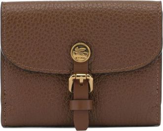 Etro Kleine portemonnee van getrommeld leer - Dames - Accessoires - Bruin - Maat: ONE Size Leer