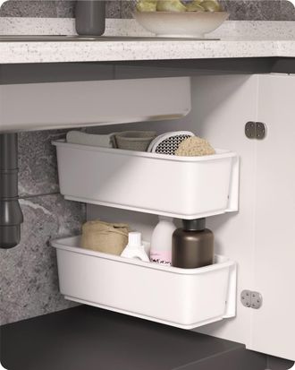 No Brand Organizadores De Cestas Para Armarios De Cocina, Cajones De Almacenamiento De Pl&aacute;stico Extra&iacute;bles, Organizador Para Armarios Debajo Del Fregadero, Caj