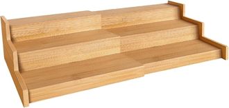 OEM Estante Para Especias De Bamb&uacute; De 3 Niveles, Estante Para Especias Extensible, Organizador De Encimera De Cocina, Estante Para Botellas De Especias En