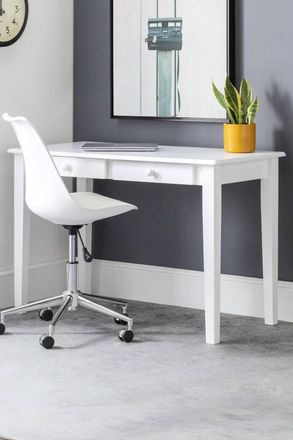 Julian Bowen Carrington 2 Drawer Desk in White