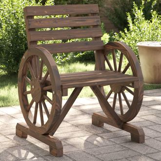 vidaXL Vidaxl - Sillas De Jard&iacute;n 2 Uds Madera Maciza De Abeto 58x58x78,5 Cm
