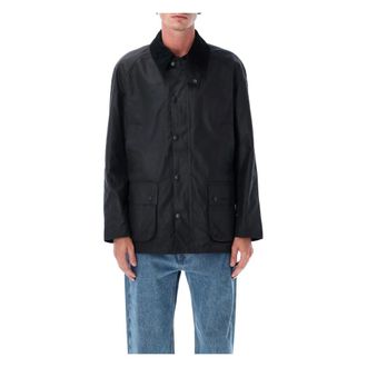 Barbour Jassen, Heren, Blauw, L, Katoen, Navy Buitenkleding Jas Aw 25 Stijl