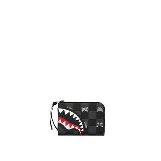 Sprayground Wallets & Cardholders, male, Multicolor, Size: ONE SIZE Gray Peeking Character Check Wallet