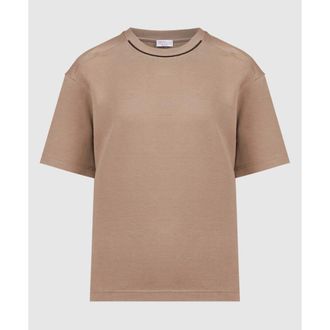Brunello Cucinelli Taupe Cotton Relaxed Shirt, Size X-Large