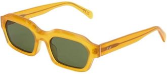 Retro Superfuture Vintage Stijl Zonnebril Sereno - unisex - Zonnebrillen - Geel - 56 MM - Accessoires