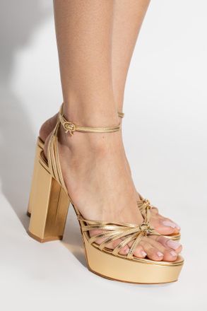 Gianvito Rossi Platform Sandals Rita, Womens, Gold