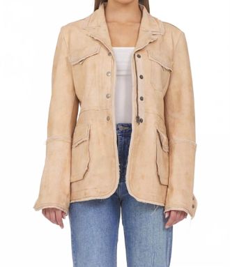 Jakett Meryl Vintage Leather Jacket In Capuccino