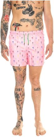 Happy Socks Palm Zwemshorts 3300 - Heren - Badkleding - Roze - Maat: S Poliester